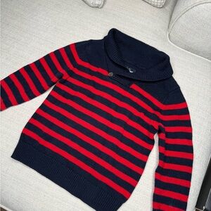 OshKosh B'gosh Navy and Red Striped Kids Sweater